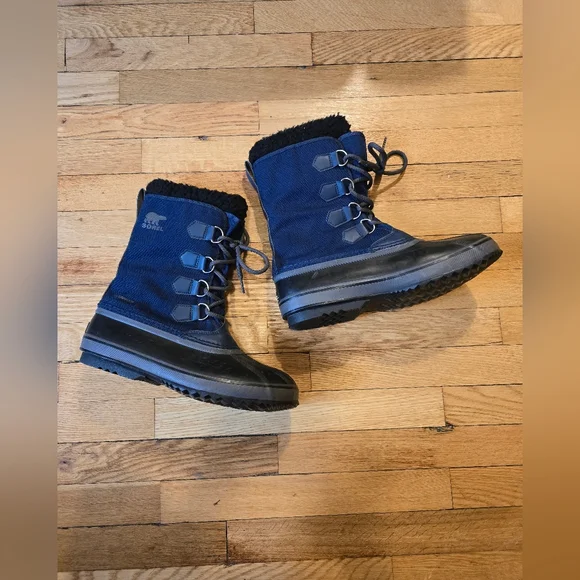 Sorel 1964 PAC Nylon Waterproof Snow Boots in Navy, Black | Mens Size 10 - Picture 8 of 16